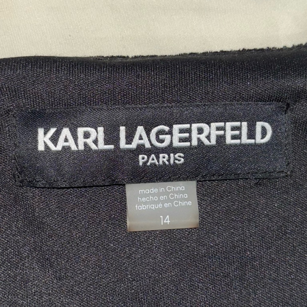 Karl Lagerfeld Black Wrap Dress - Picture 5 of 5